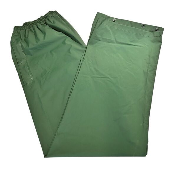 Columbia Men's LARGE Rain Pants Forest Green PVC Fishing Hiking Outdoor Water - Picture 10 of 10